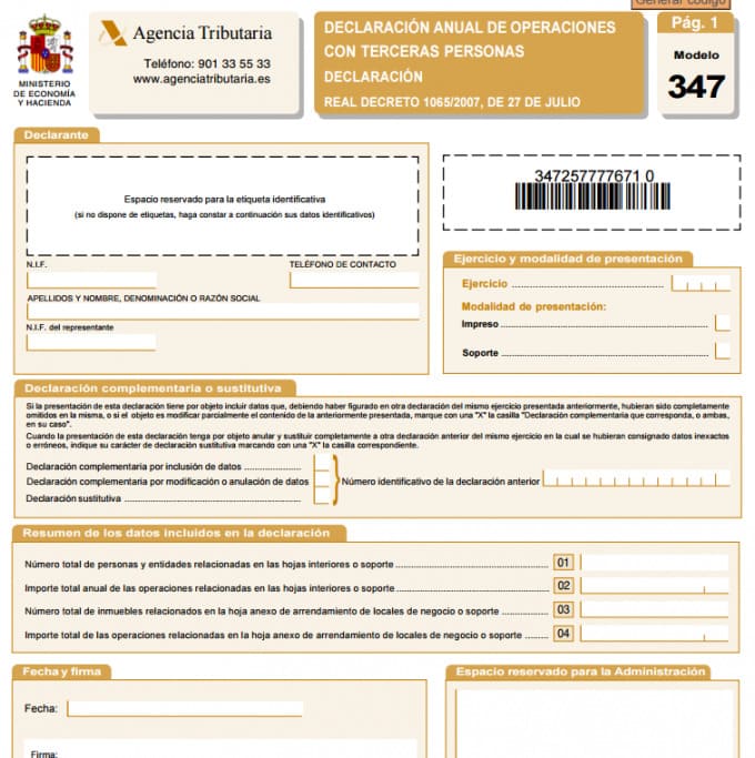 Qué es el modelo 347 para comunidades de propietarios